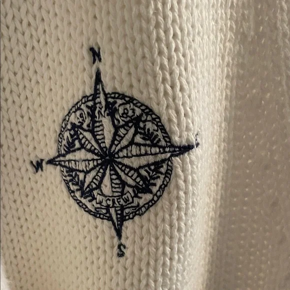 J. Crew Cream Cardigan with Nautical Embroidery - Picture 2 of 7